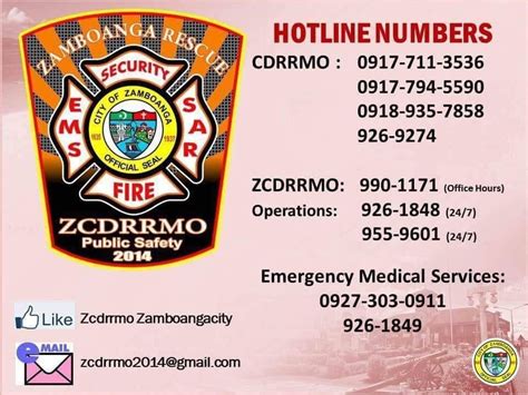 emergency hotline zamboanga city